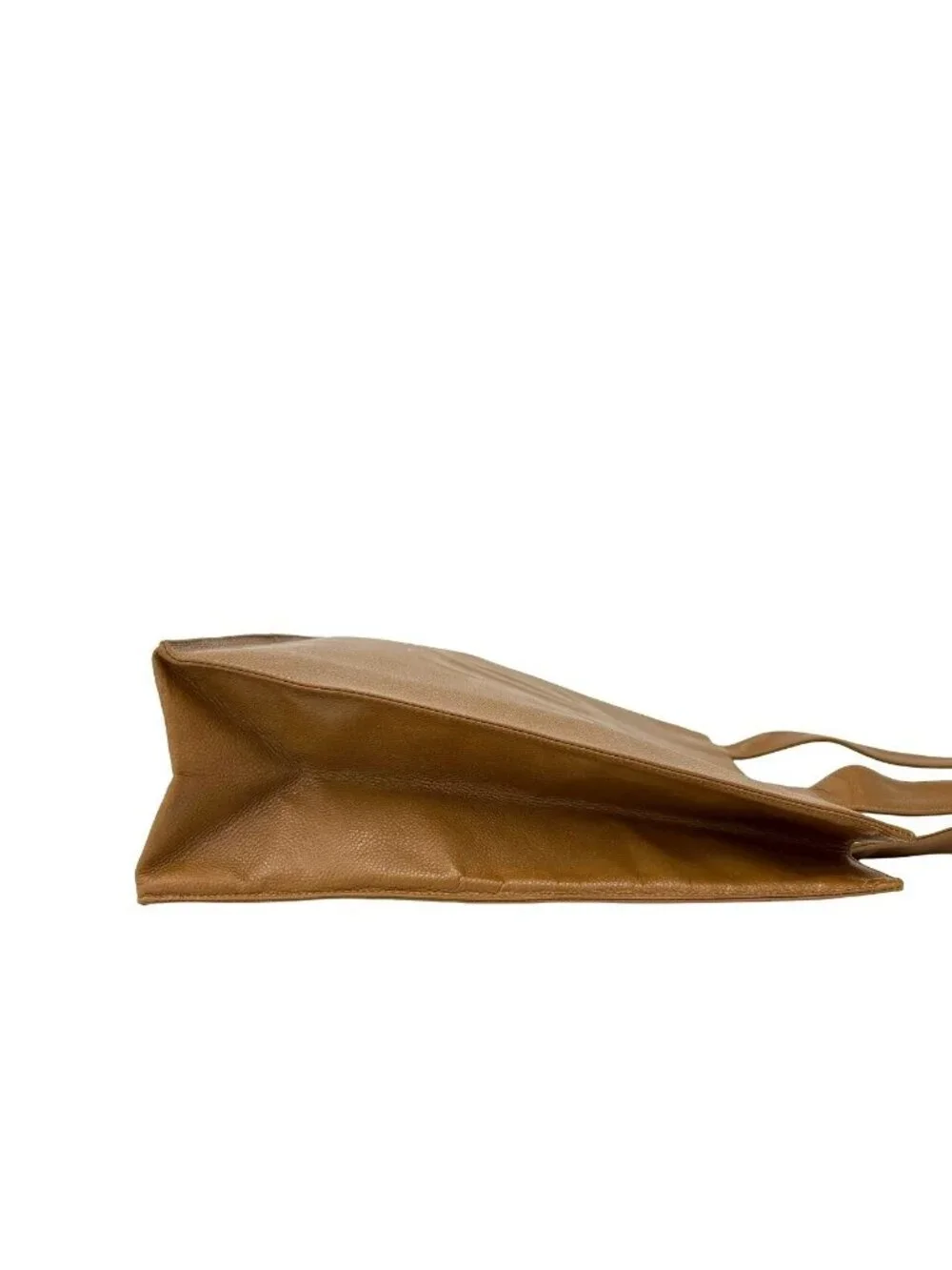 Chanel 4 Vintage CC Logo Caviar Leather Tote Brown
